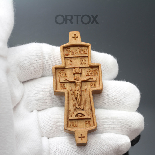 Крест параманный деревянный резной, 3,2х8 см фото 4