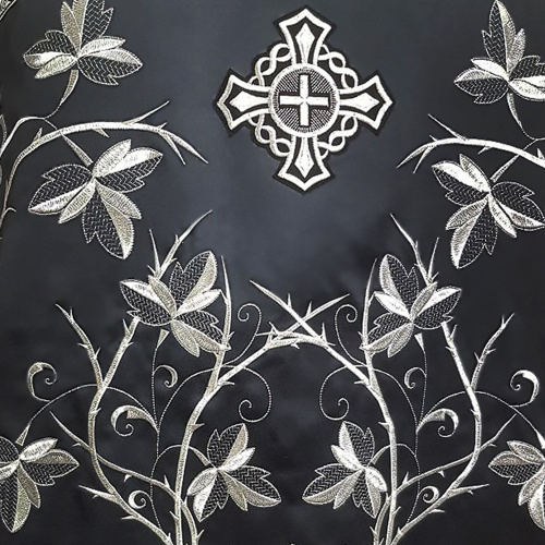 Иерейское облачение черное с иконой "Спаситель в терновом венце", шелк, вышивка фото 4