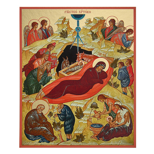 Комплект икон "Двунадесятые праздники" в киоте, 13 икон, 24х30 см, картон фото 14
