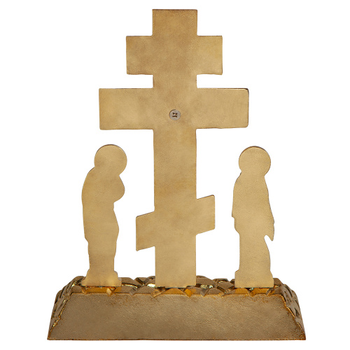 Крест-голгофа на жертвенник с предстоящими, 21,5х8х27,5 см фото 4