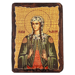 Икона мученицы Фотины (Светланы) Самаряныни, Римской, 6,5х9 см, под старину (береза)