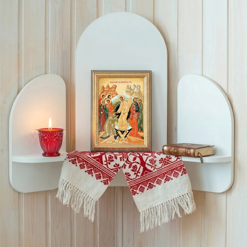 Икона Воскресения Христова в пластиковой рамке, 13х1,5 х18 см фото 2