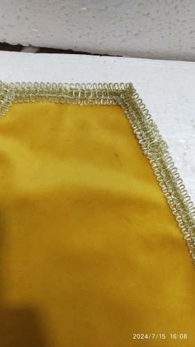 Плат под крест шестигранный, желтый, 26х33 см, У-2027 фото 2