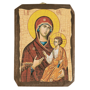 Икона Божией Матери "Иверская", под старину №2 (7х10 см)