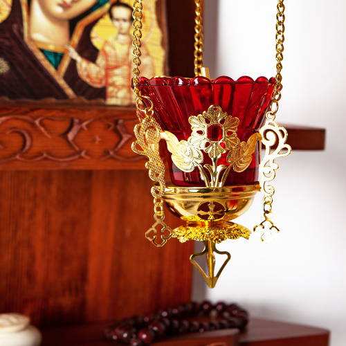 Лампада подвесная, цинковый сплав, 10х12 см фото 2