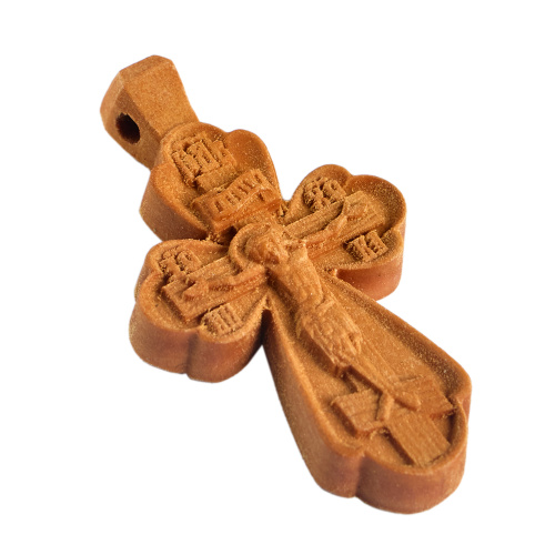 Деревянный нательный крестик «Криновидный» с распятием, цвет светлый, высота 5,5 см фото 2 Деревянный нательный крестик «Криновидный» с распятием, цвет светлый, высота 5,5 см фото 2