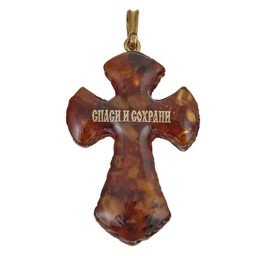 Крестик нательный, цвет Распятия "под золото", 2,8х4 см фото 2