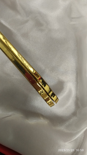 Крест напрестольный, цинковый сплав, цвет "под золото", 16,4х28 см, У-0927 фото 7