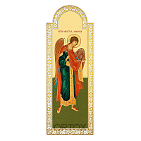 Диаконская дверь к "Суздальскому" иконостасу белая с золотом (патина)