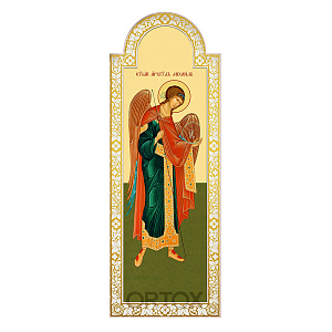 Диаконская дверь для "Суздальского" иконостаса белая с золотом (патина) (Северная (левая), ясень, 80х4,6х198 см)