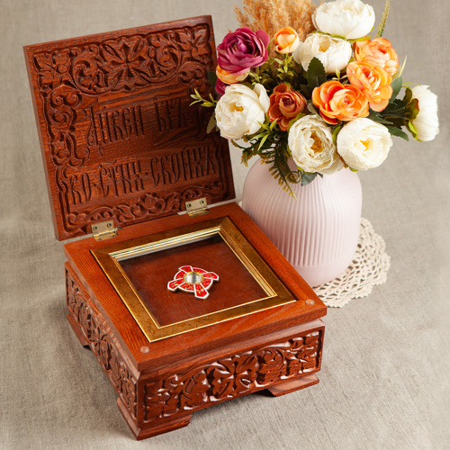 Мощевик врезной, цинковый сплав, эмаль, Ø 55/17 мм фото 3