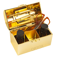 Крестильный ящик латунный, с наполнением, цвет "под золото", У-0064