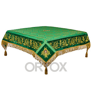 Пелена на престол комбинированная, вышивка, цвета в ассортименте (зеленая)
