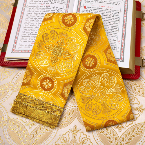 Закладка для Апостола, шелк "Горненский", с золотом, 100х10 см фото 3 Закладка для Апостола, шелк "Горненский", с золотом, 100х10 см фото 3