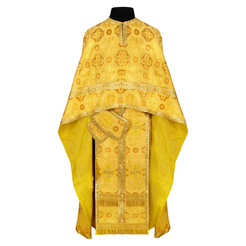Иерейское облачение греческое, шелк "Горненский", желтое с золотом Иерейское облачение греческое, шелк "Горненский", желтое с золотом