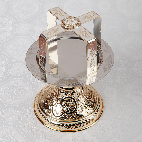 Звездица из ювелирного сплава в серебрении с позолотой, Ø 14,5 см фото 2