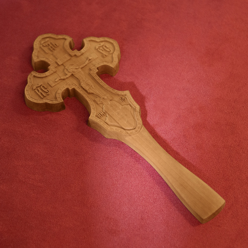 Крест требный деревянный резной, 14х30 см фото 9