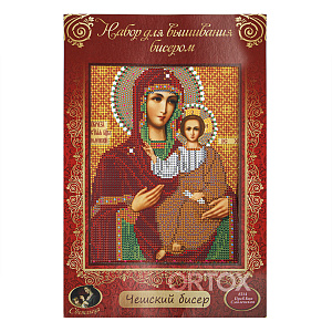 Набор для вышивания бисером "Икона Божией Матери "Смоленская", 19х24 см (с инструкцией по вышиванию)