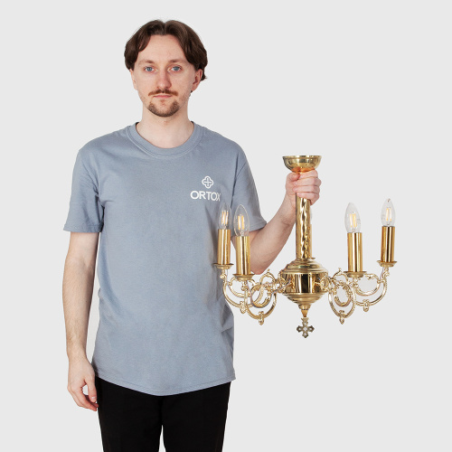 Паникадило малое на 5 свечей, диаметр 50 см, высота 45 см фото 6