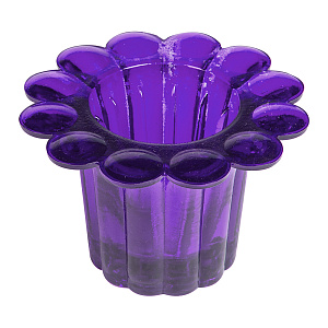 Стаканчик для лампадки "Ромашка", фиолетовый, высота 5,5 см, диаметр 8 см (стекло)