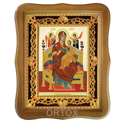 Икона Божией Матери "Всецарица", 22х27 см, фигурная багетная рамка