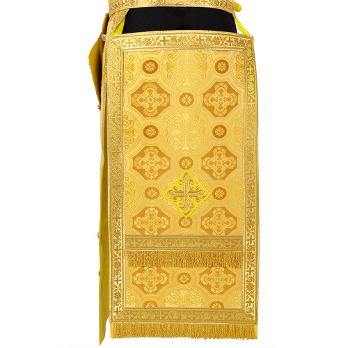 Иерейское облачение греческое, шелк "Горненский", желтое с золотом фото 5 Иерейское облачение греческое, шелк "Горненский", желтое с золотом фото 5
