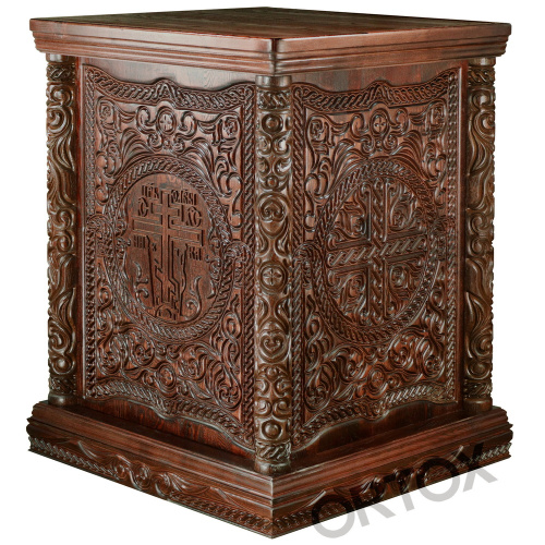 Жертвенник "Вологодский" темный, без ткани, высота 100 см