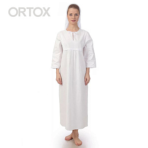 Рубашка для крещения женская белая из плотной бязи, размер в ассортименте (размер 54)