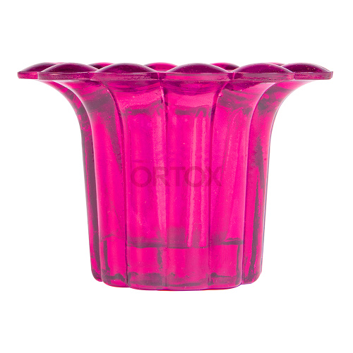 Стаканчик для лампадки "Ромашка" розовый, высота 5,5 см, диаметр 8 см фото 2