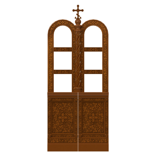 Царские врата для "Романовского" иконостаса, цвет "кипарис", 100х240 см фото 2