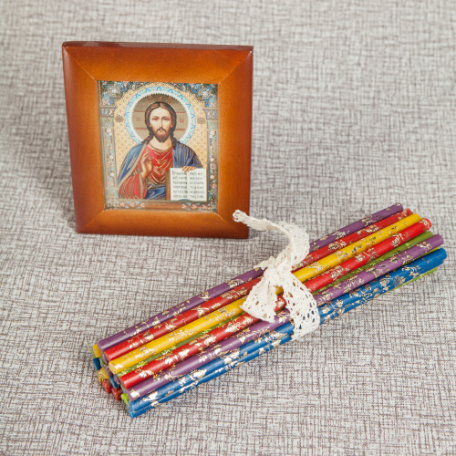 Свечи золоченые "Лоза", разноцветные, 25 шт. фото 4 Свечи золоченые "Лоза", разноцветные, 25 шт. фото 4