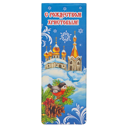 Магнитная закладка "Рождество Христово! Снегирь", 3,5х9,5 см фото 3