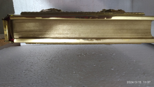 Апостол красный, полный оклад "под золото", эмаль, 23х30 см, У-1149 фото 7