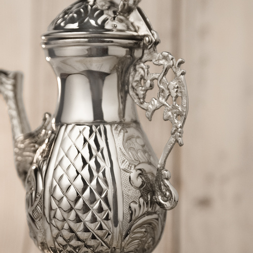 Чайник для теплоты, латунь, никелирование, высота 22,5 см фото 6 Чайник для теплоты, латунь, никелирование, высота 22,5 см фото 6