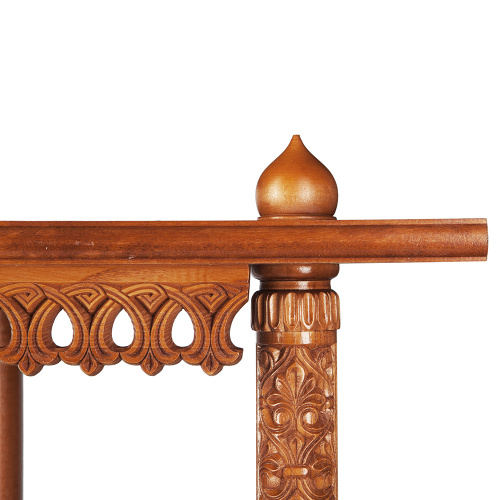 Полка для икон угловая трехъярусная, 63х33х58 фото 5