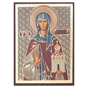 Икона преподобной Ангелины Сербской, МДФ (4х6 см)