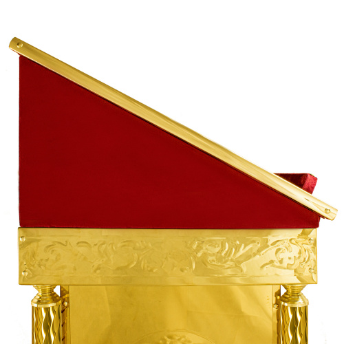 Аналой боковой "Иерусалимский", чеканка, 52х52х120 см фото 4 Аналой боковой "Иерусалимский", чеканка, 52х52х120 см фото 4