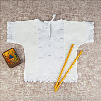 Рубашка для крещения белая, размер 62-74