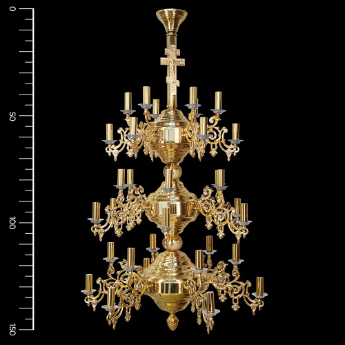 Паникадило "Фаворское" на 36 свечей, диаметр 95 см, высота 150 см фото 2