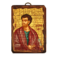Икона апостола Варфоломея, 6,5х9 см, под старину