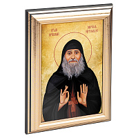 Икона преподобного Гавриила Ургебадзе в пластиковой рамке, 13х1,5х18 см