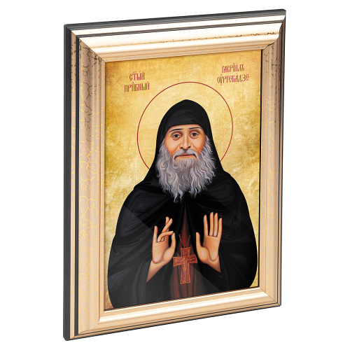 Икона преподобного Гавриила Ургебадзе в пластиковой рамке, 13х1,5х18 см