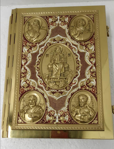 Апостол красный, полный оклад "под золото", эмаль, 23х30 см, У-0290 фото 2