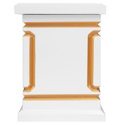 Ящик для пожертвований настольный "Макарьевский" белый с золотом (патина), 20х15х20 см фото 8