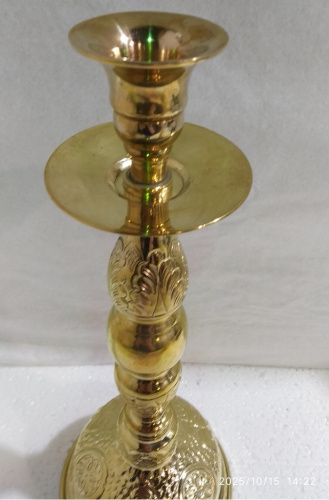 Подсвечник напрестольный, латунь, 13х34 см, №1, У 13-0315 фото 3