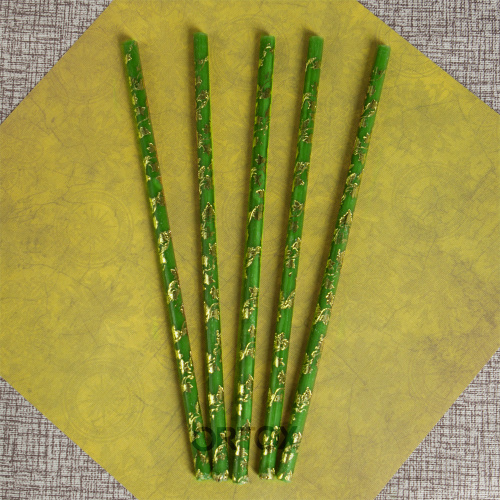 Свечи восковые золоченые "Лоза", зеленые, 25 шт. фото 6