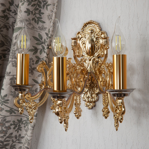 Бра церковное "Фаворское" на 3 свечи, 34х28 см фото 6