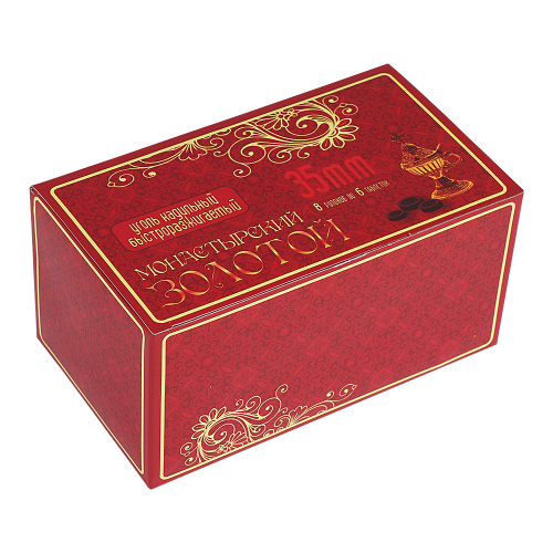 Уголь кадильный быстроразжигаемый "Монастырский золотой", 48 таблеток, Ø 35 мм фото 3