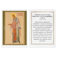 Икона святителя Игнатия Брянчанинова с тропарем, 6х8 см, ламинированная