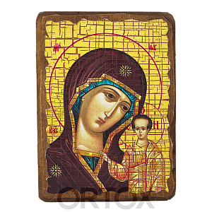 Икона Божией Матери "Казанская", под старину №3 (7х9 см)